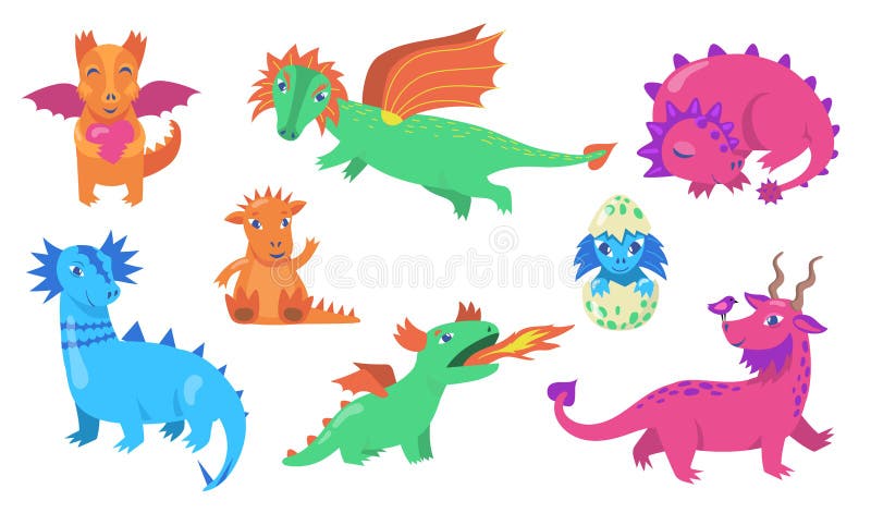 Set of Cartoon Dinosaurs Prehistoric Animals Stock Vector - Illustration of period, dinosaur: 227157788 Set of Cartoon Dinosaurs Prehistoric Animals Stock Vector - Illustration of period, dinosaur: 227157788