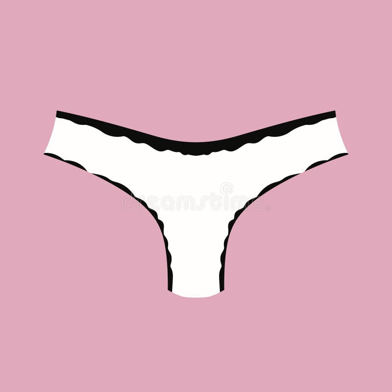 Cute female white panties. Trendy thongs icon. - Stock Illustration  [86675868] - PIXTA