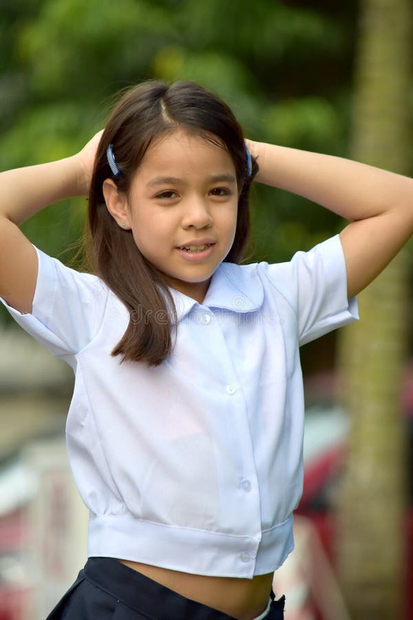 Cute Filipina Girl Relaxing Stock Image Image Of Beautiful Cute