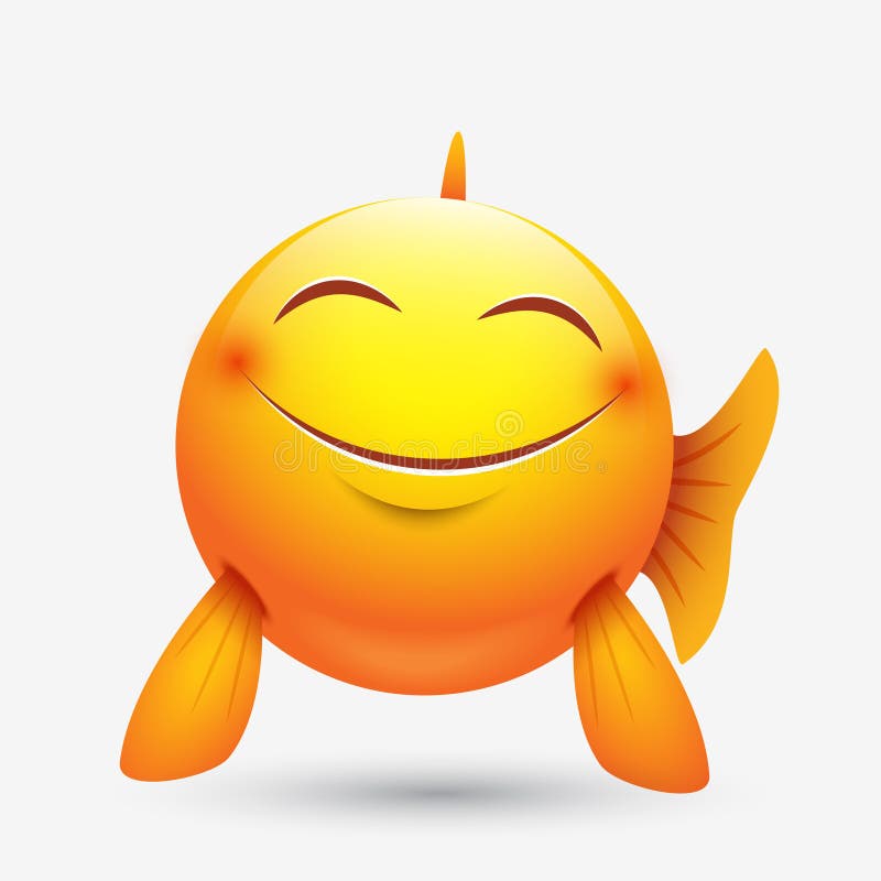 Cute Fish Emoticon Emoji Smiley Wearing Sunglasses Isolated Vector ...