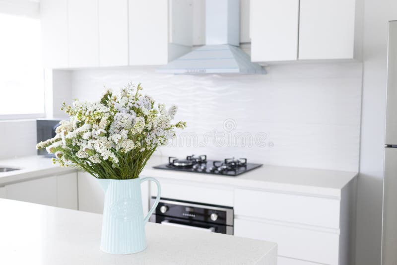 Cute Flower Arrangement in a Kitchen Stock Image Image of element, decor 208996729