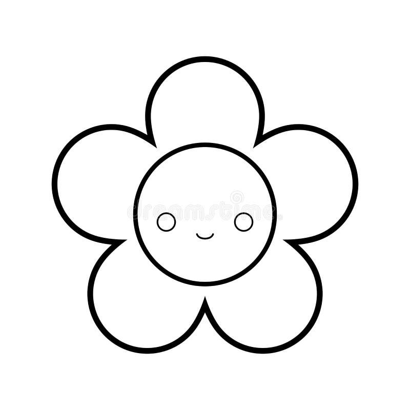 Cute Flower Outline Drawing for Children`s Coloring Book. Stock Vector - Illustration of coloring, cartoon: 173812675 Cute Flower Outline Drawing for Children`s Coloring Book. Stock Vector - Illustration of coloring, cartoon: 173812675