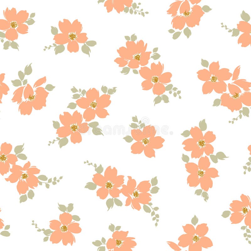 Abstract floral pattern perfect for textile design stock illustration