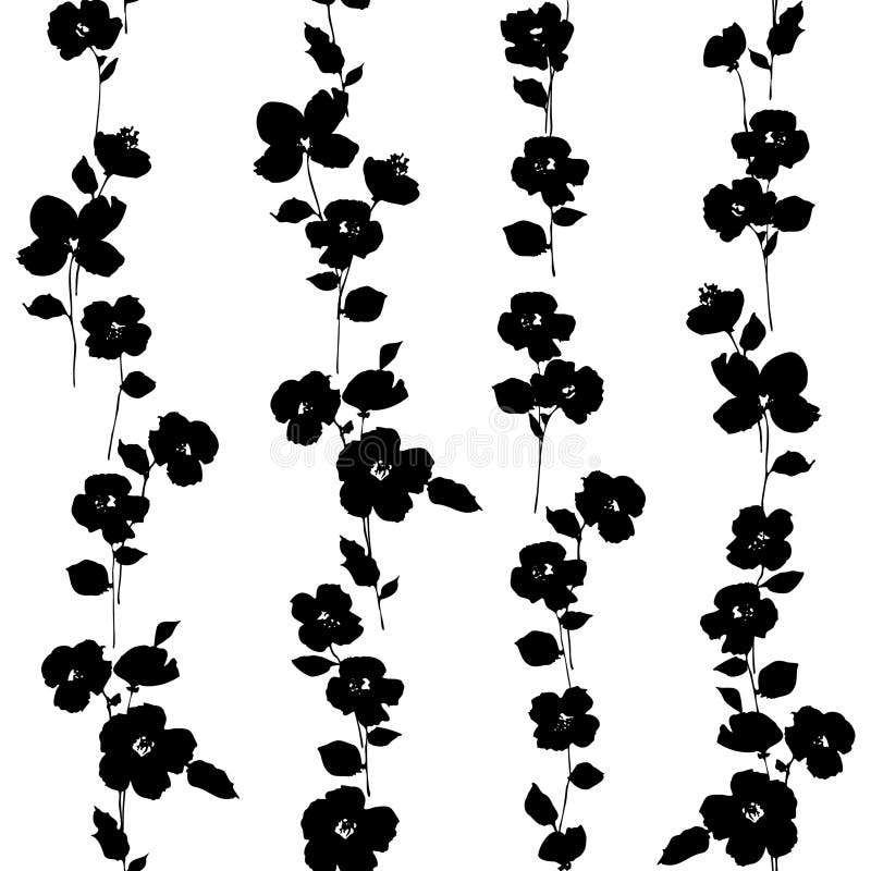 Abstract floral pattern perfect for textile design stock illustration