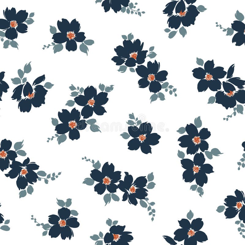 Abstract floral pattern perfect for textile design stock illustration