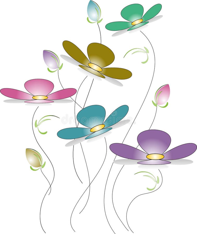 Download Cute flowers stock vector. Illustration of retro, framed ...