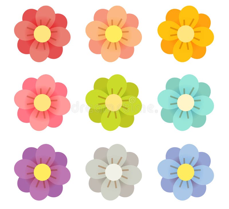 Cute Flowers stock illustration. Illustration of nature - 31363219