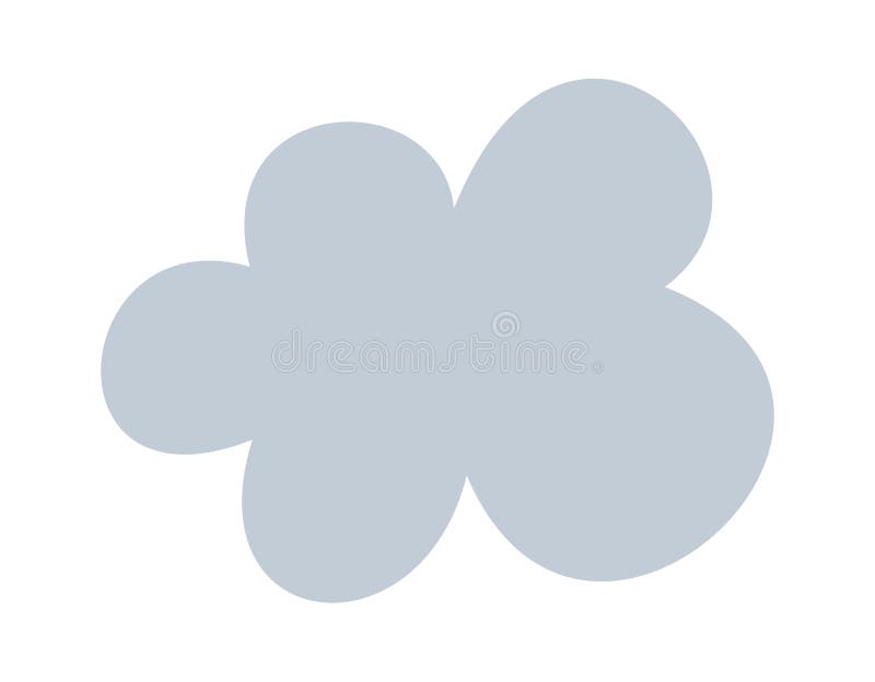 Cute fluffy cloud design element vector illustration