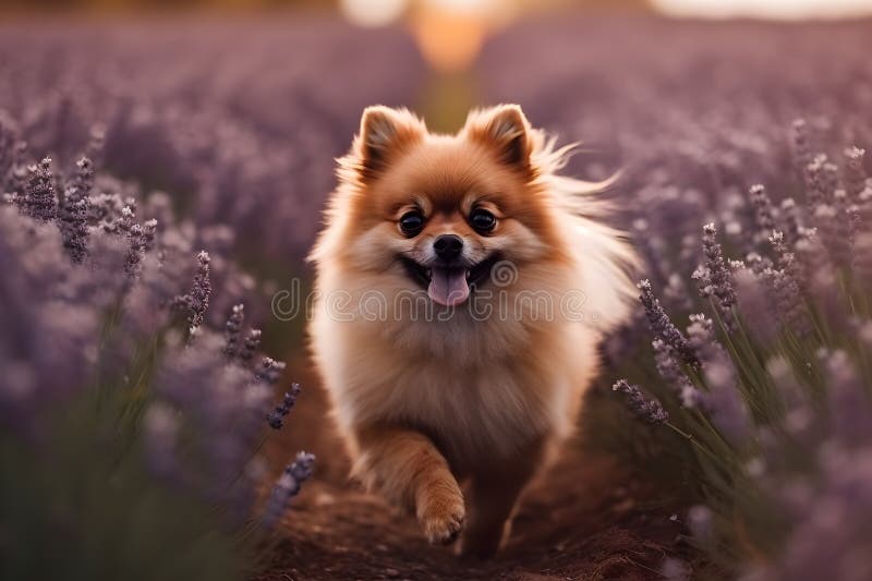 Pomeranian Umbrella - Lavender Pomeranian Umbrella - Lavender