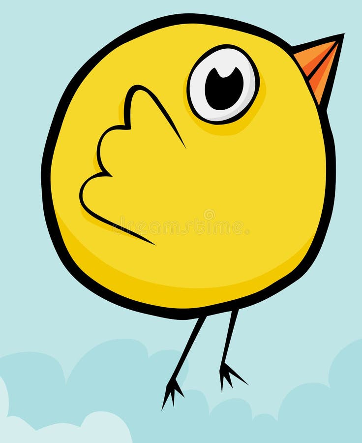 Cute Flying Bird royalty free illustration