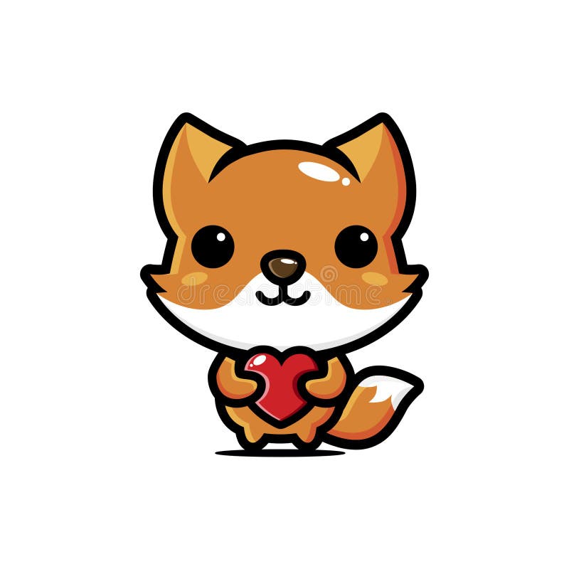 Cute Fox Animal Cartoon Character is Standing Hugging a Love Heart Stock Vector - Illustration of clever, hugging: 212960328 Cute Fox Animal Cartoon Character is Standing Hugging a Love Heart Stock Vector - Illustration of clever, hugging: 212960328