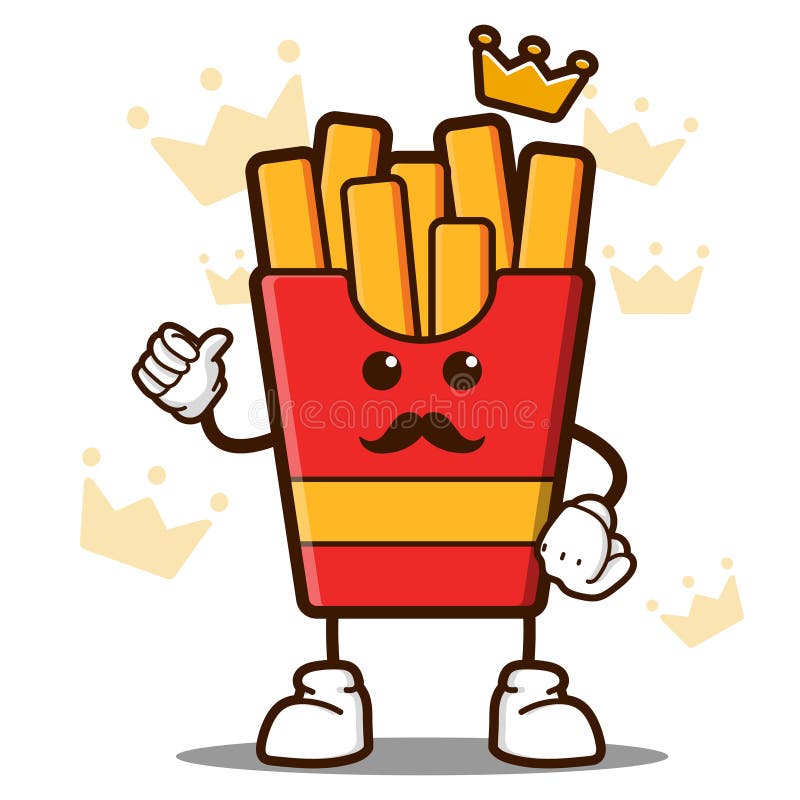 Cute French Fries Cartoon Mascot Character Stock Vector - Illustration of fries, food: 203906652 Cute French Fries Cartoon Mascot Character Stock Vector - Illustration of fries, food: 203906652