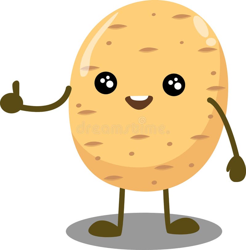 Kawaii potato icons stock vector. Illustration of cool - 35002525