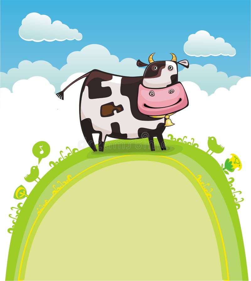 Cute friendly cow. royalty free illustration