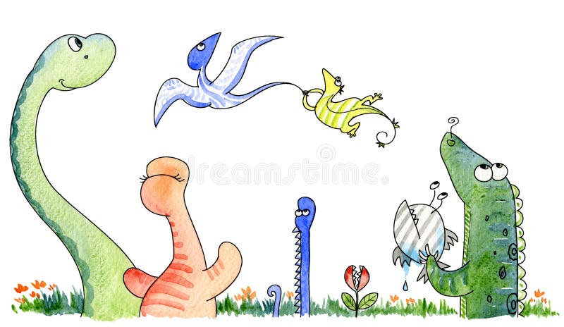 cute friends jurassic απεικόνιση αποθεμάτων cute friends jurassic απεικόνιση αποθεμάτων