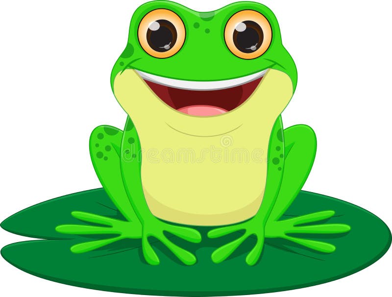 Cute Frog cartoon stock vector. Illustration of mascot ...