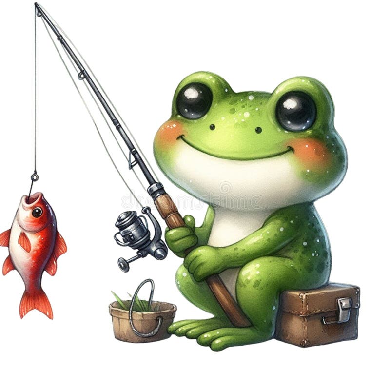 Fishing Frog Stock Illustrations – 428 Fishing Frog Stock Illustrations,  Vectors & Clipart - Dreamstime