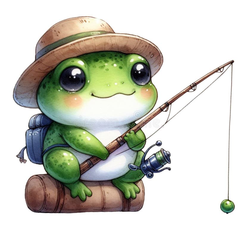 Fishing Frog Stock Illustrations – 428 Fishing Frog Stock Illustrations,  Vectors & Clipart - Dreamstime