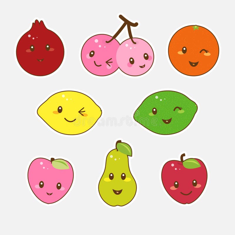 Cute fruits. stock vector. Illustration of cherry, graphic 36656115