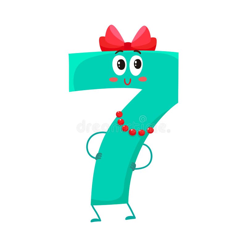 Download Cute And Funny Colorful 7 Number Characters, Birthday ...