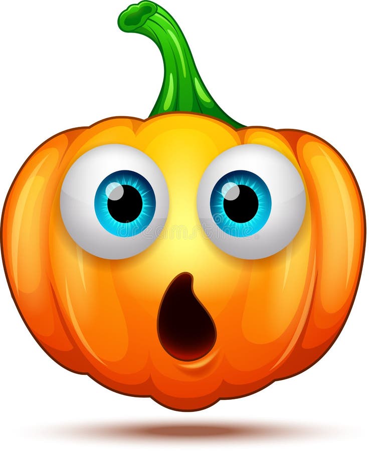 Cute, funny, crazy pumpkin characters. Halloween cartoon emoticon