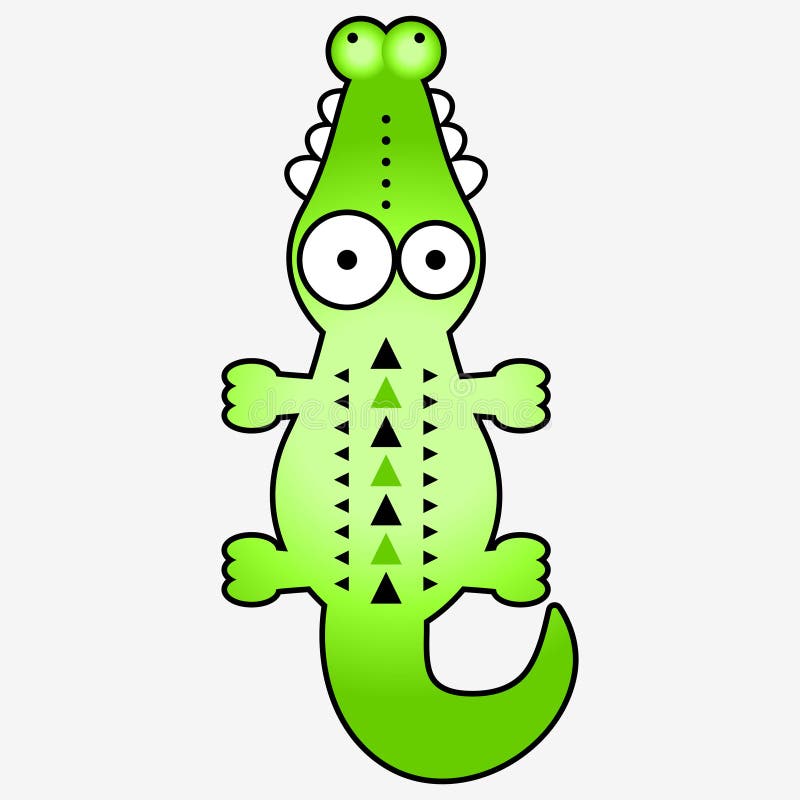 Крокодил сверху рисунок