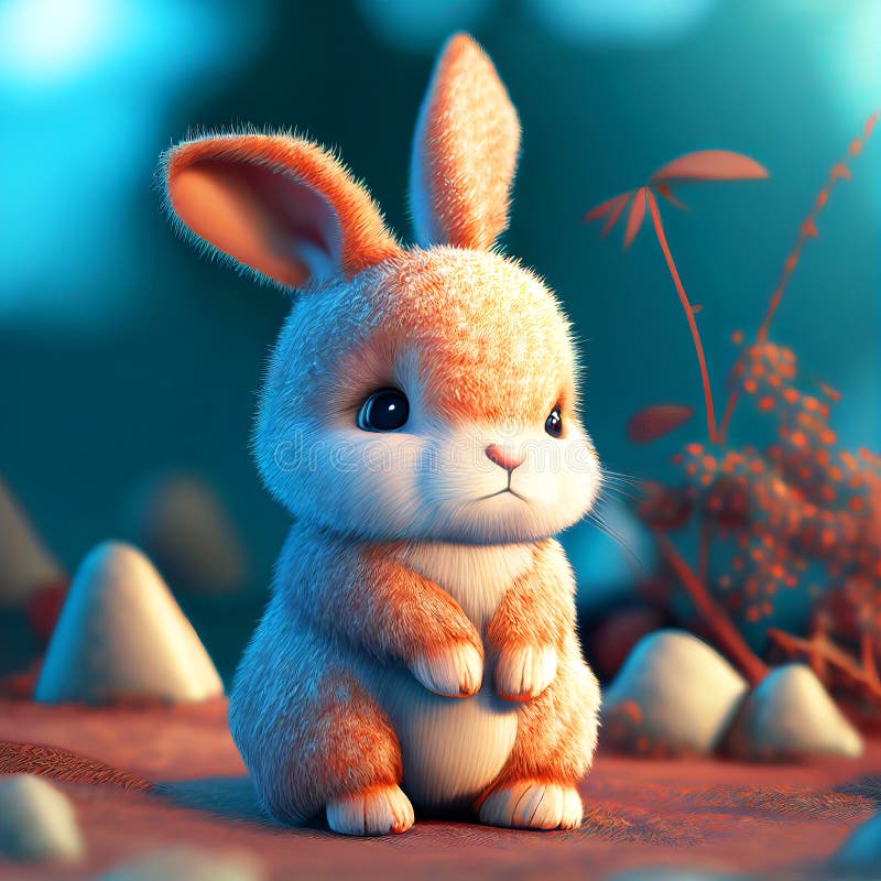 Cute and Funny Easter Bunny Character Generative Ai Design ...