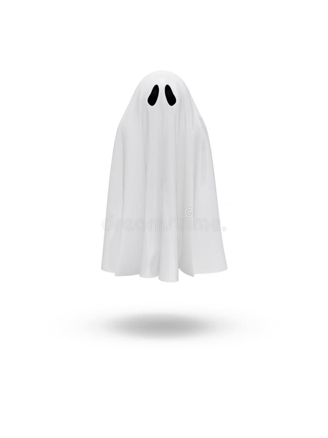 Cute funny ghost stock illustration