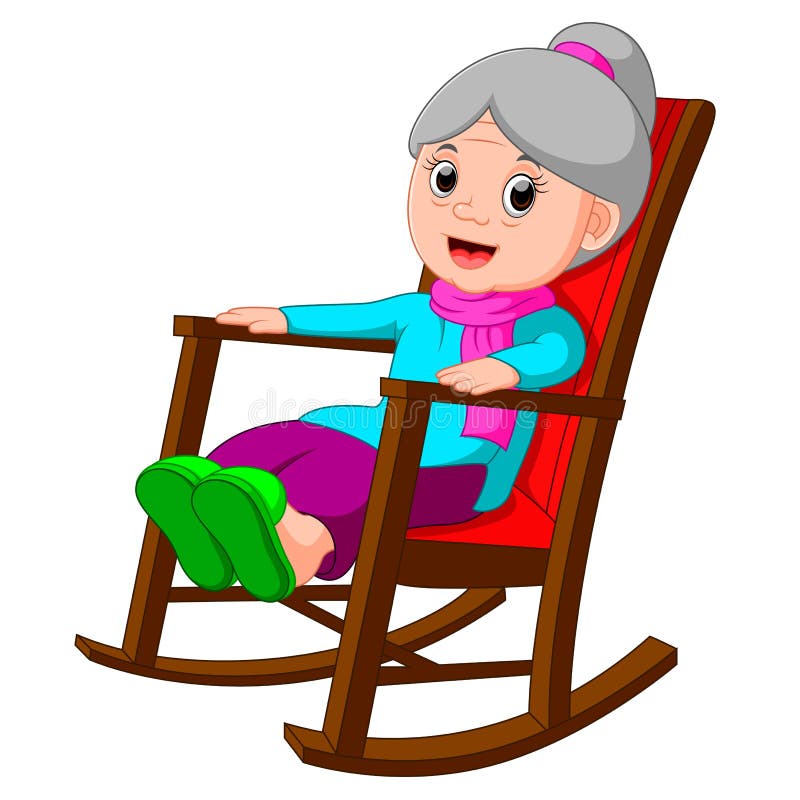 Cute funny grandmother royalty free illustration