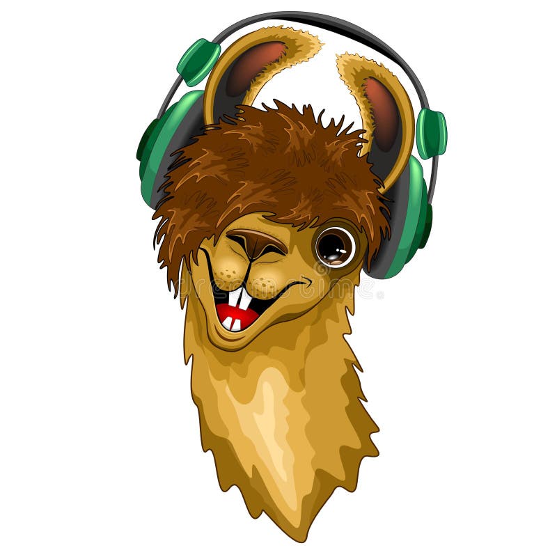Funny Cartoon Llama Face