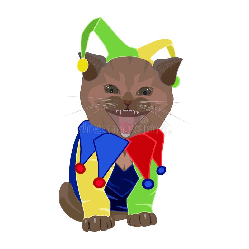 Cute Funny Kitten in April Fools Day Hat, Joker Vector Flat Illustration Stock Vector - Illustration of jester, animal: 136701217 Cute Funny Kitten in April Fools Day Hat, Joker Vector Flat Illustration Stock Vector - Illustration of jester, animal: 136701217