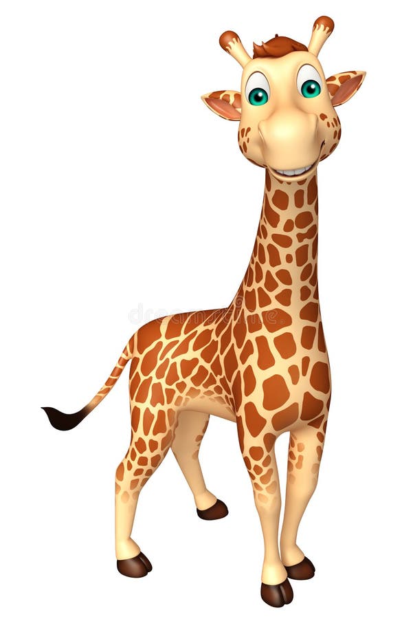 Cute Giraffe Cartoon Character Stock Illustration Illustration of