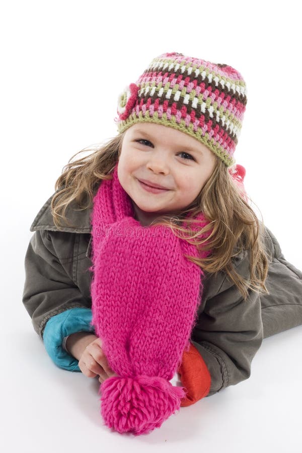 Adorable Little Girl in Winter Clothes Stock Image - Image of beauty ...