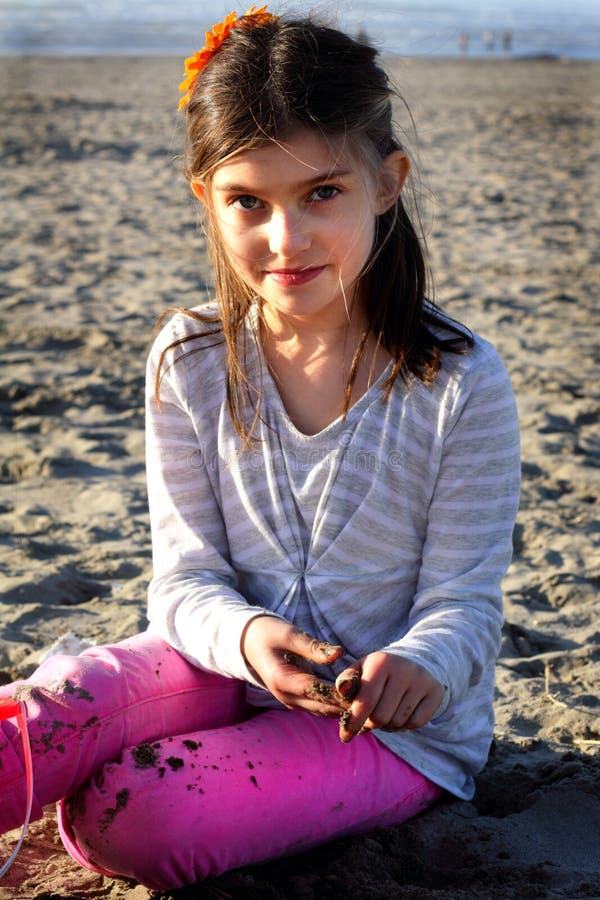 Cute Girl at Beach stock photo Image of child adorable Cute Girl at Beach stock photo Image of child adorable