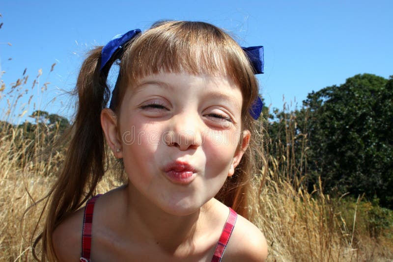 Cute girl blowing kiss stock image. Image of lips, nature 21832637