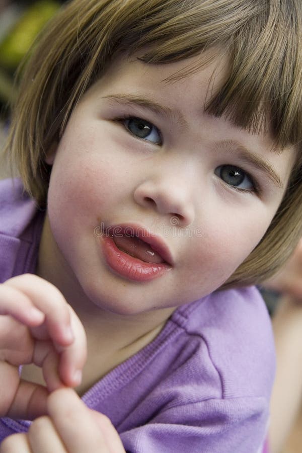 Cute girl with hands