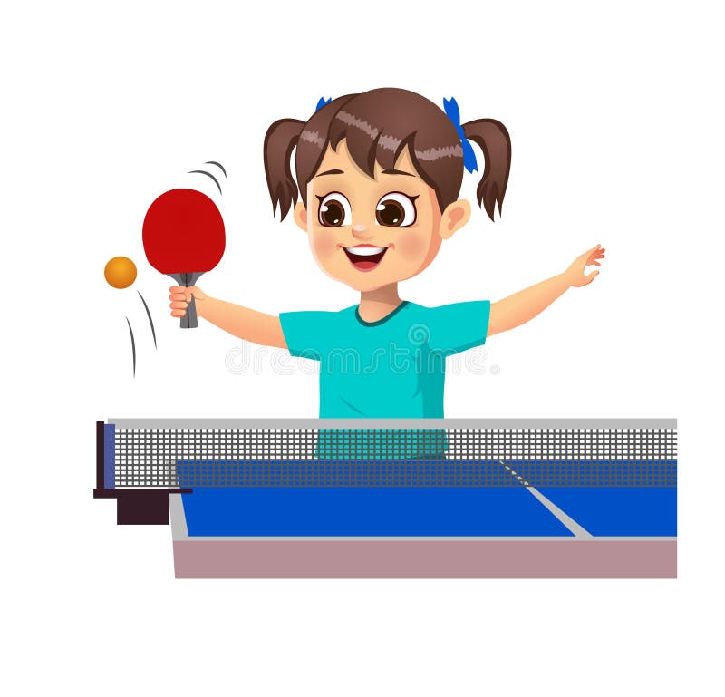 Kid Playing Table Tennis Stock Illustrations 162 Kid Playing Table
