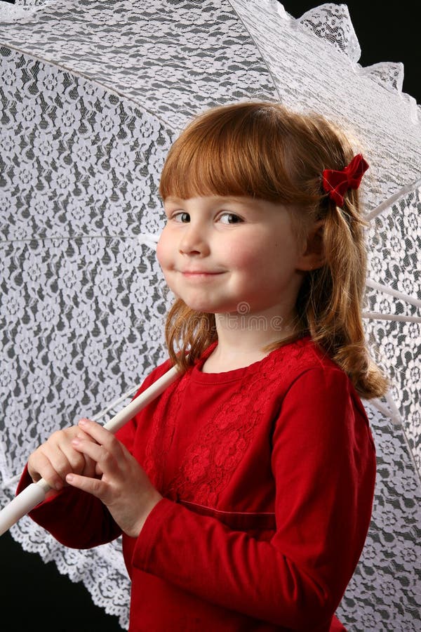 Little Girl Parasol Free Stock Photos & Pictures, Little Girl Parasol