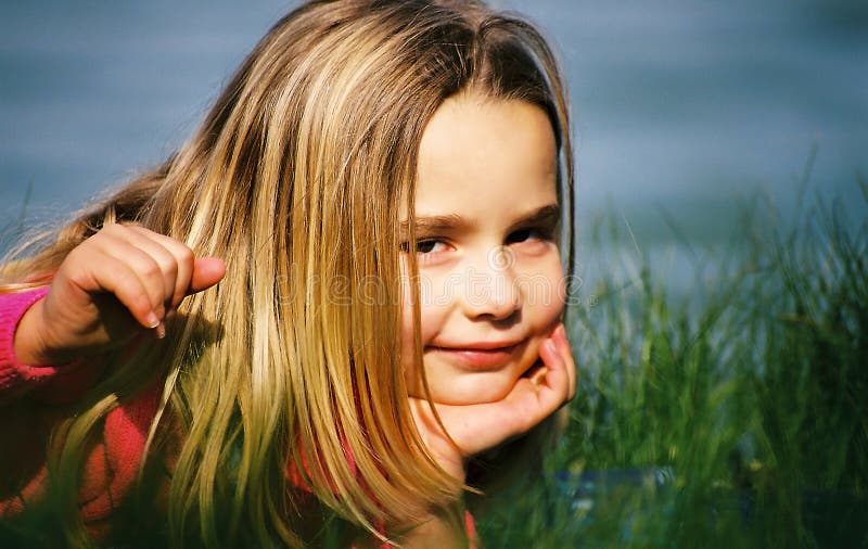 Cute girl outdoors stock photography Cute girl outdoors stock photography