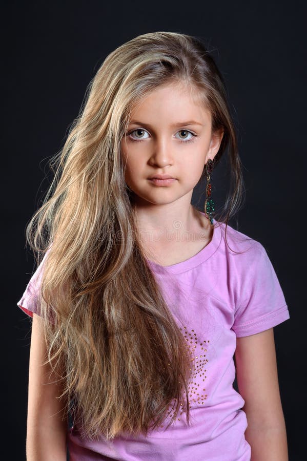 Cute girl stock image. Image of caucasian, long, small - 49549667