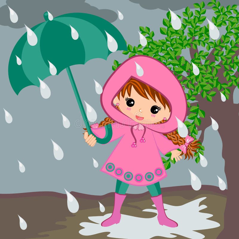 Rainy Day Cartoon Clip Art