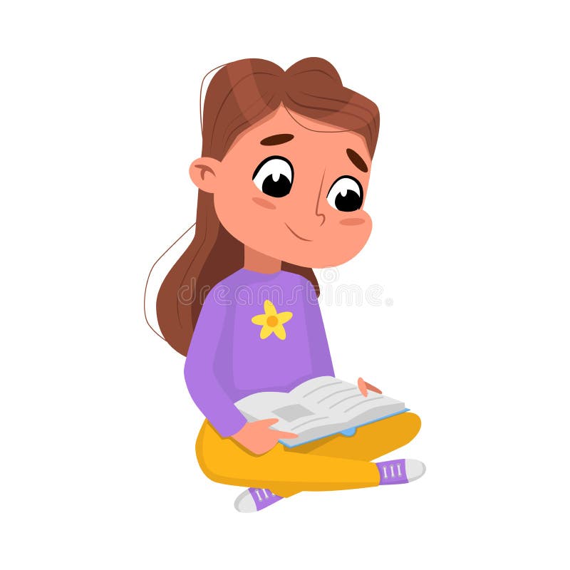 Cute Girl Reading Book while Sitting on Ffloor, Preschooler Kid or Elementary School Student Enjoying Literature Cartoon Stock Vector - Illustration of lifestyle, knowledge: 197029043 Cute Girl Reading Book while Sitting on Ffloor, Preschooler Kid or Elementary School Student Enjoying Literature Cartoon Stock Vector - Illustration of lifestyle, knowledge: 197029043