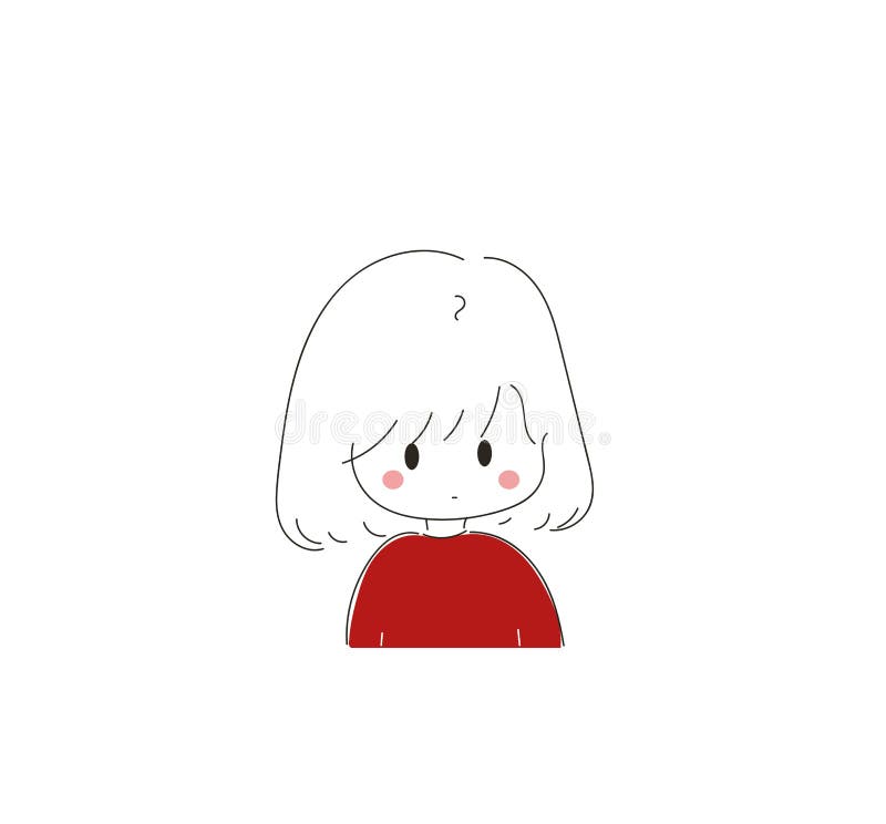 Cute Girl In Red Stock Illustration Illustration Of Girl