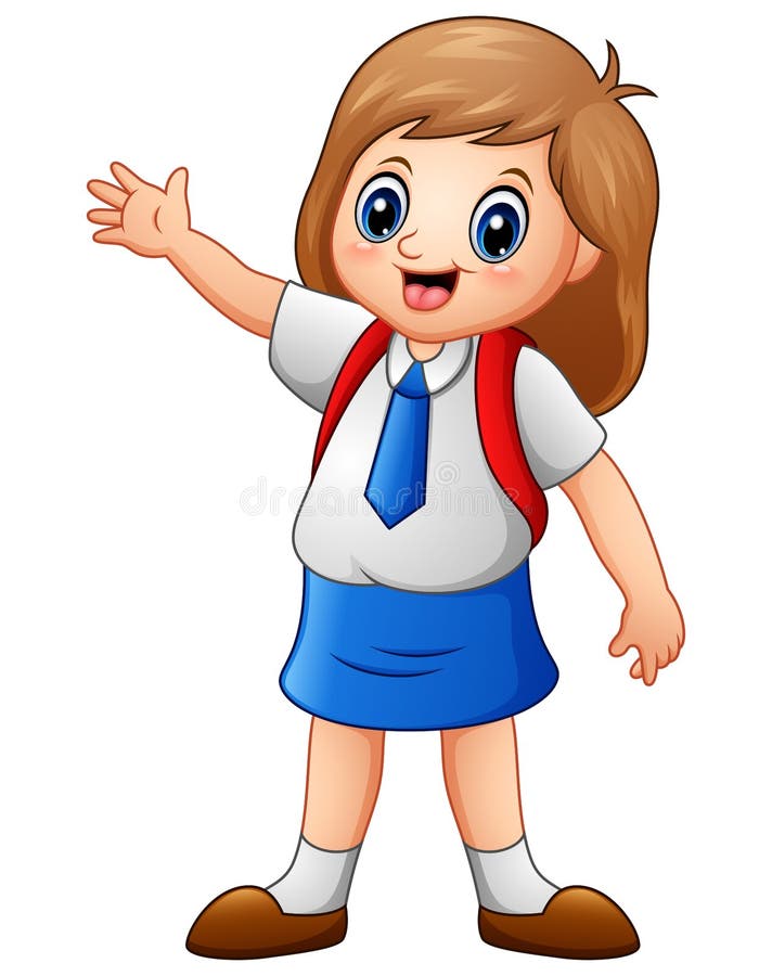 Cartoon Girl School Uniform Stock Illustrations – 4,314 Cartoon Girl