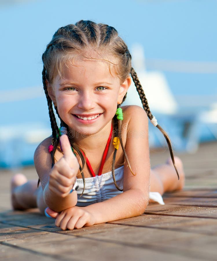 Cute Girl on a Timber Floor Stock Image - Image of human, close: 26111181