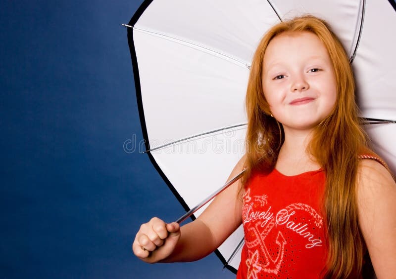 Cute girl with an umbrella