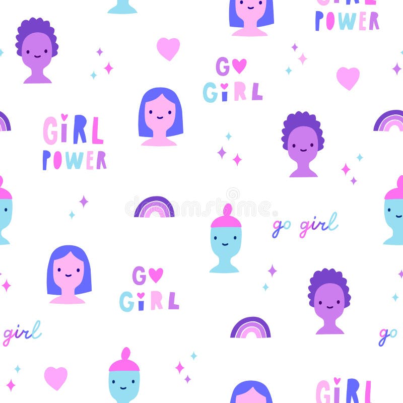 Feminist Quotes Lettering Set Stock Vector Illustration Of Glam Cool