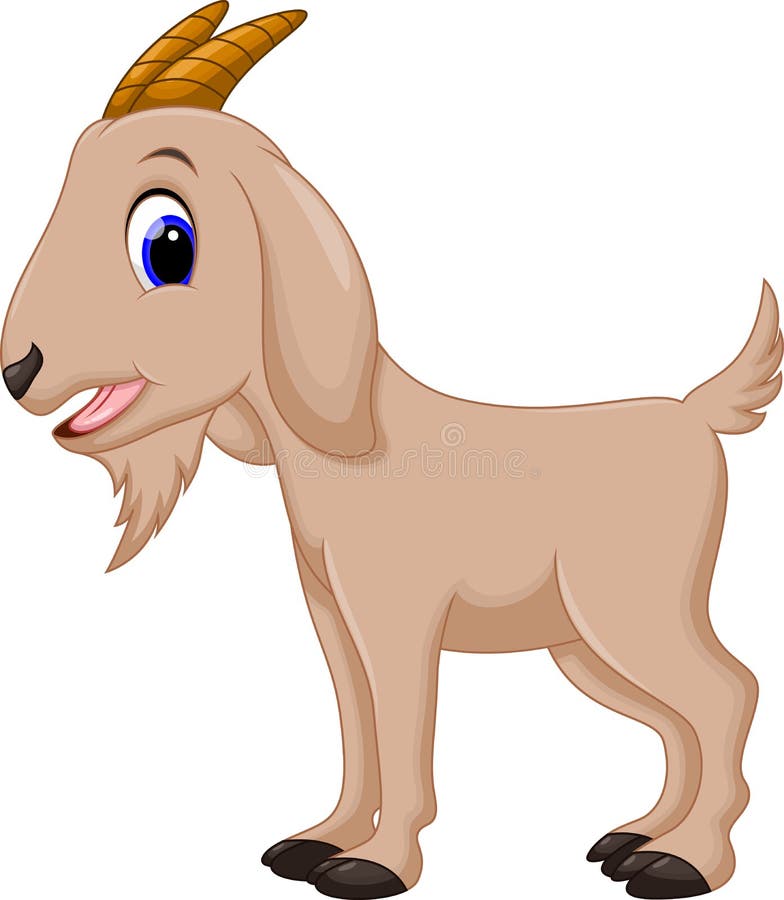 Cute goat cartoon stock illustration. Illustration of facial - 44825140