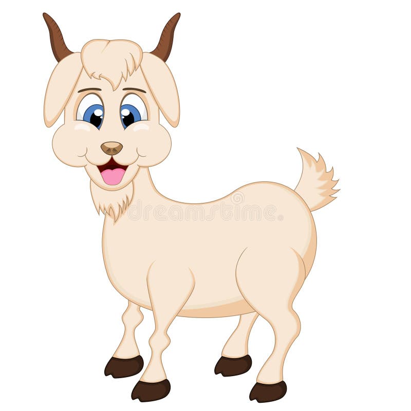 Cute Goat Cartoon stock vector. Illustration of advert - 59277982