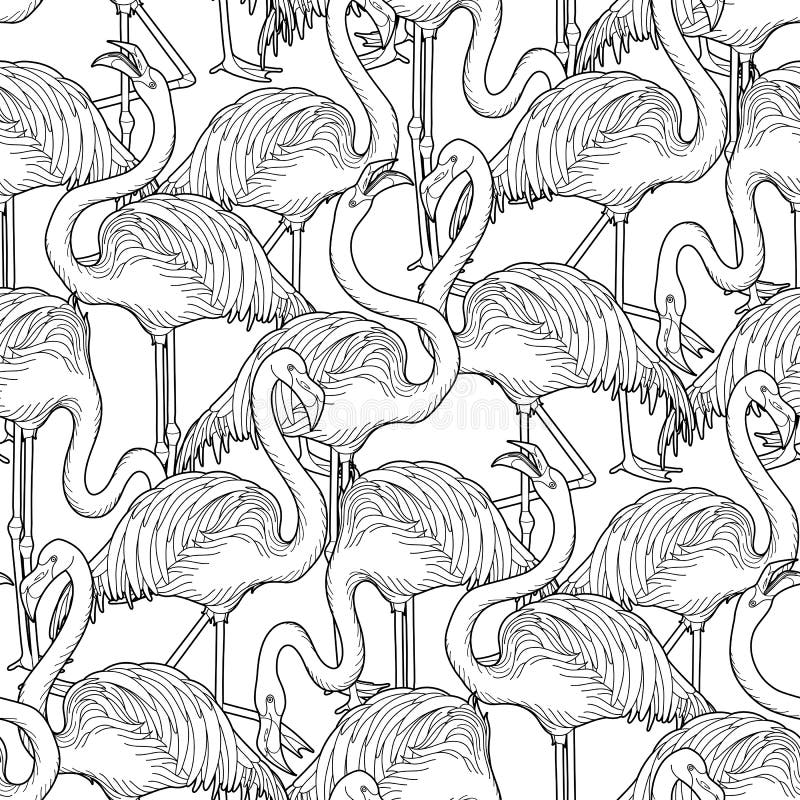 Cute graphic flamingo pattern vector illustration Cute graphic flamingo pattern vector illustration